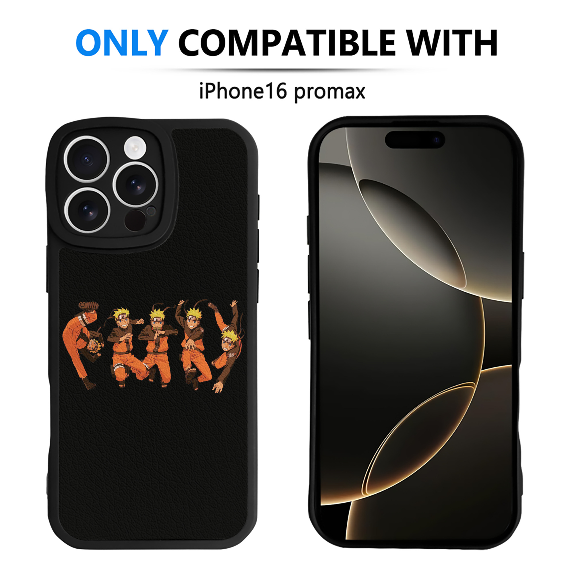 （画像用） NARUTO -ナルト- うずまき ナルト Uzumaki Naruto 【iPhone 16シリーズ対応】シリコンスマホケース（レザー調） 材質：シリコン